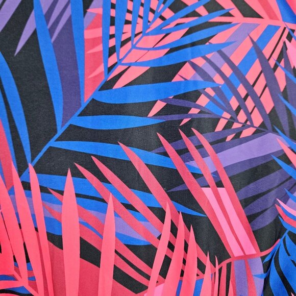 Eomenie Womens Med Push Up Wrap Tummy Control One-Piece Swimsuit Tropical Print - Picture 10 of 13